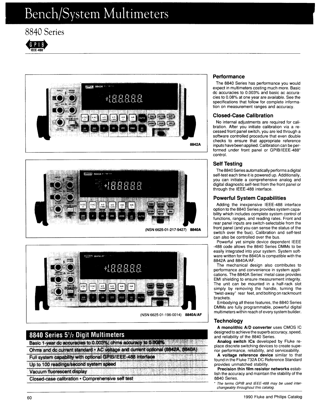 Fluke 8840 User Manual