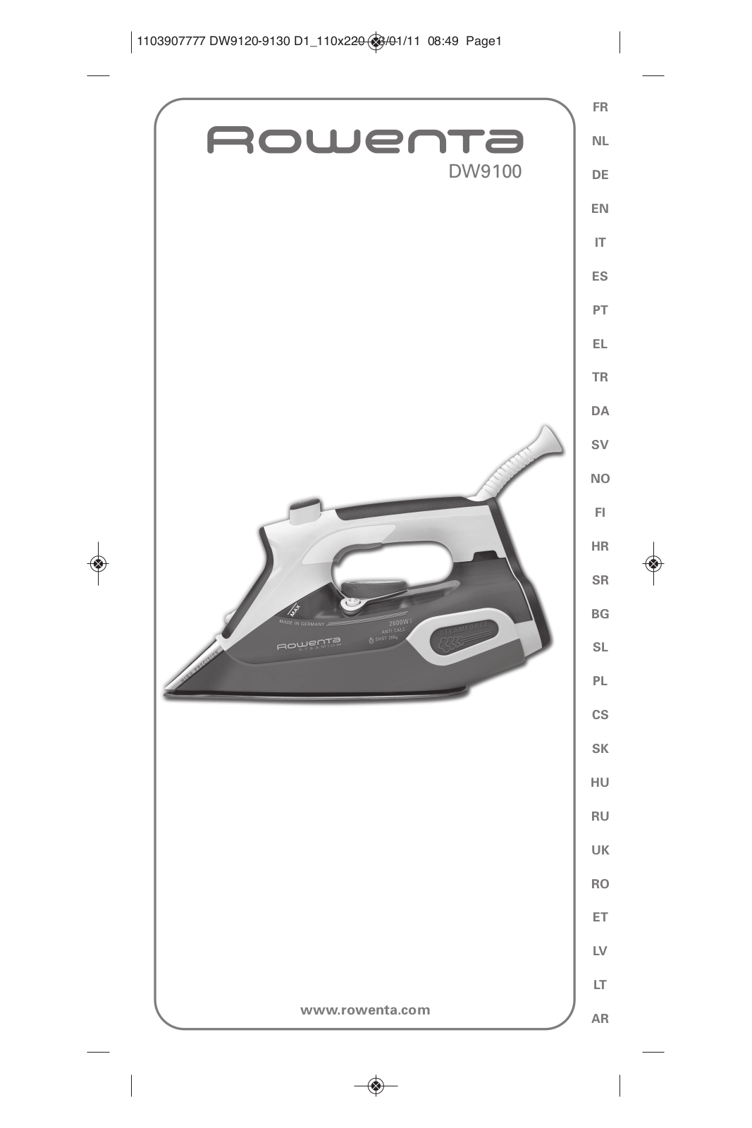 Rowenta DW9120, DW9130 User manual