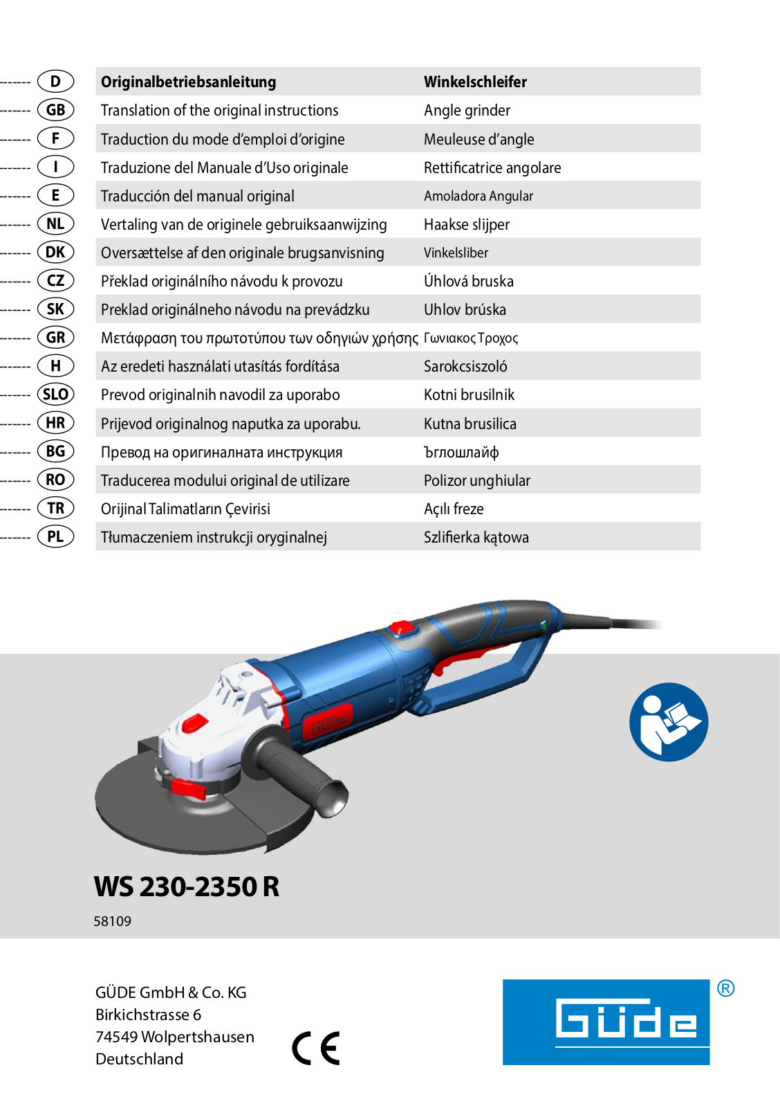 Güde 230-2350 R User Manual