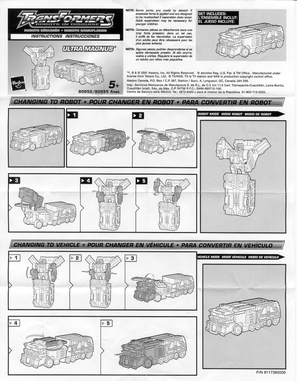 HASBRO Transformers Robots in Disguise Ultra Magnus User Manual