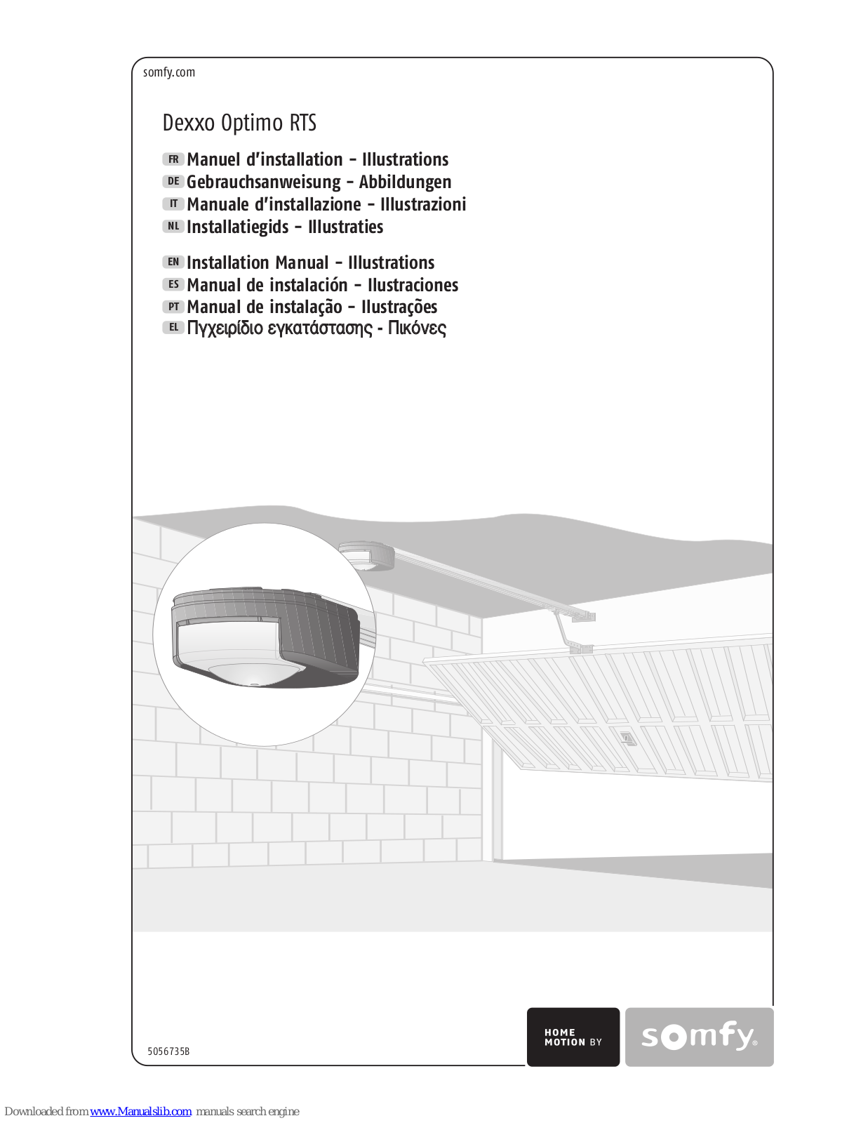 SOMFY Dexxo Optimo RTS Installation Manual