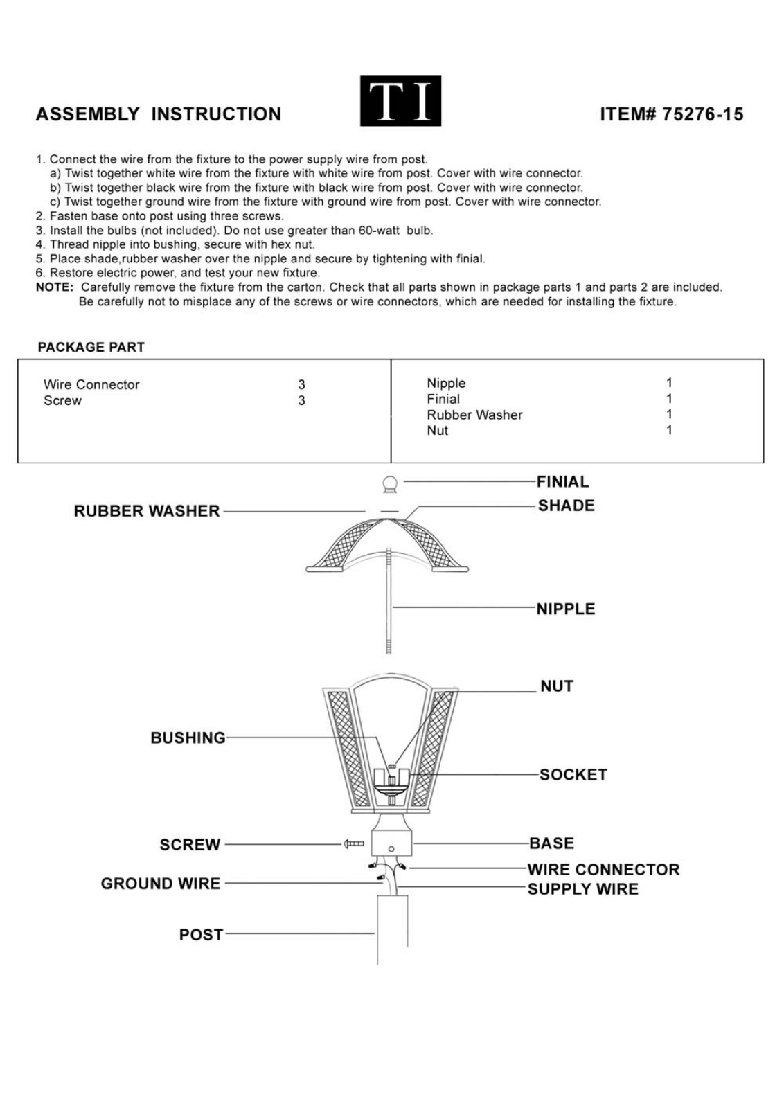 Triarch 75276-15 User Manual