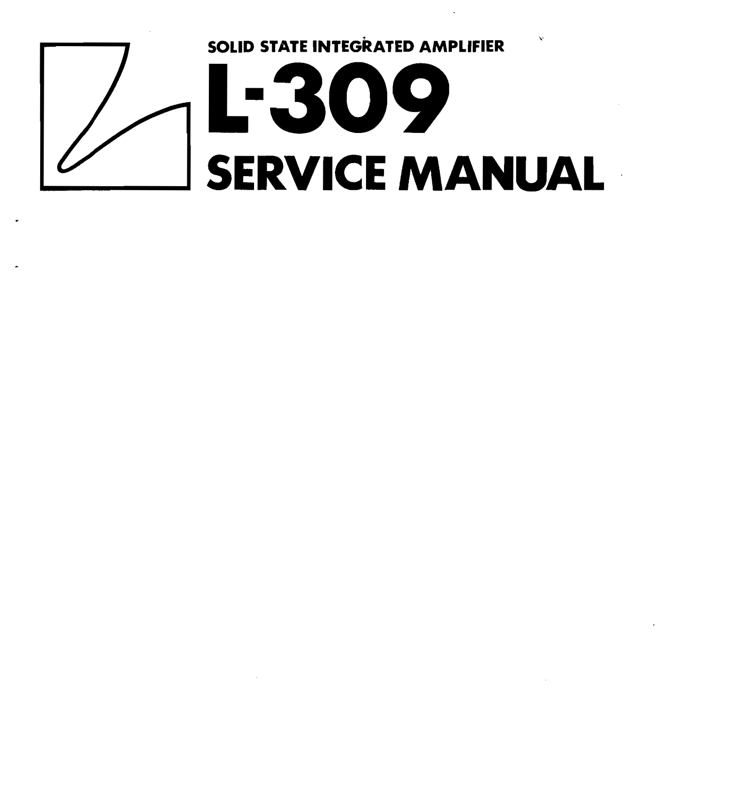 Luxman L-309 Service Manual