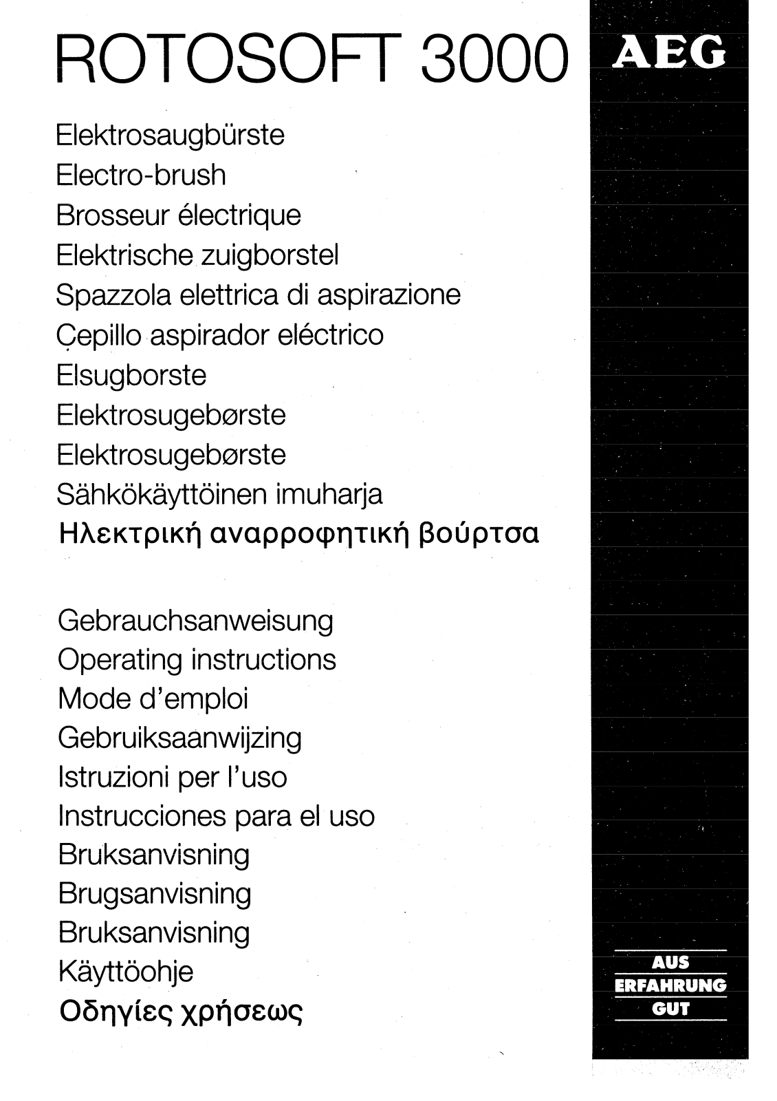 AEG ROTOSOFT3000 User Manual