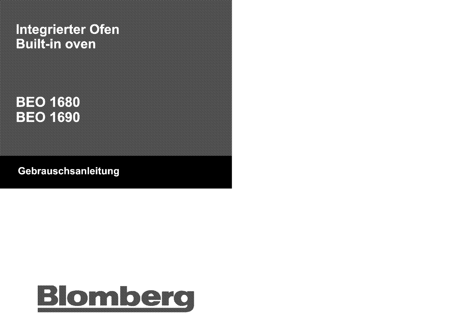 Blomberg BEO 1690, BEO 1680 Instruction Manual