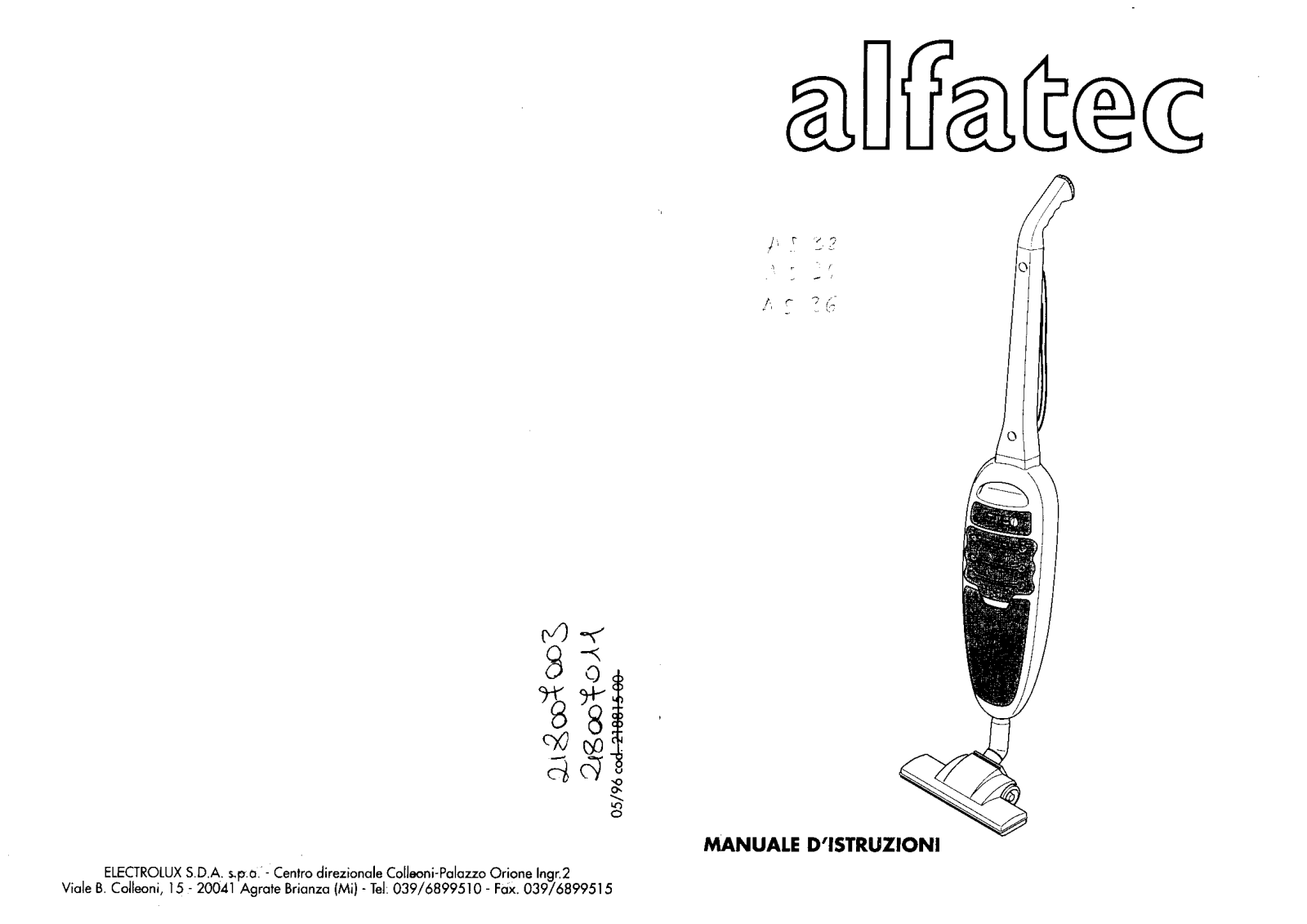 Alfatec AS39, AS34, AS37, AS36, AS35 Manual