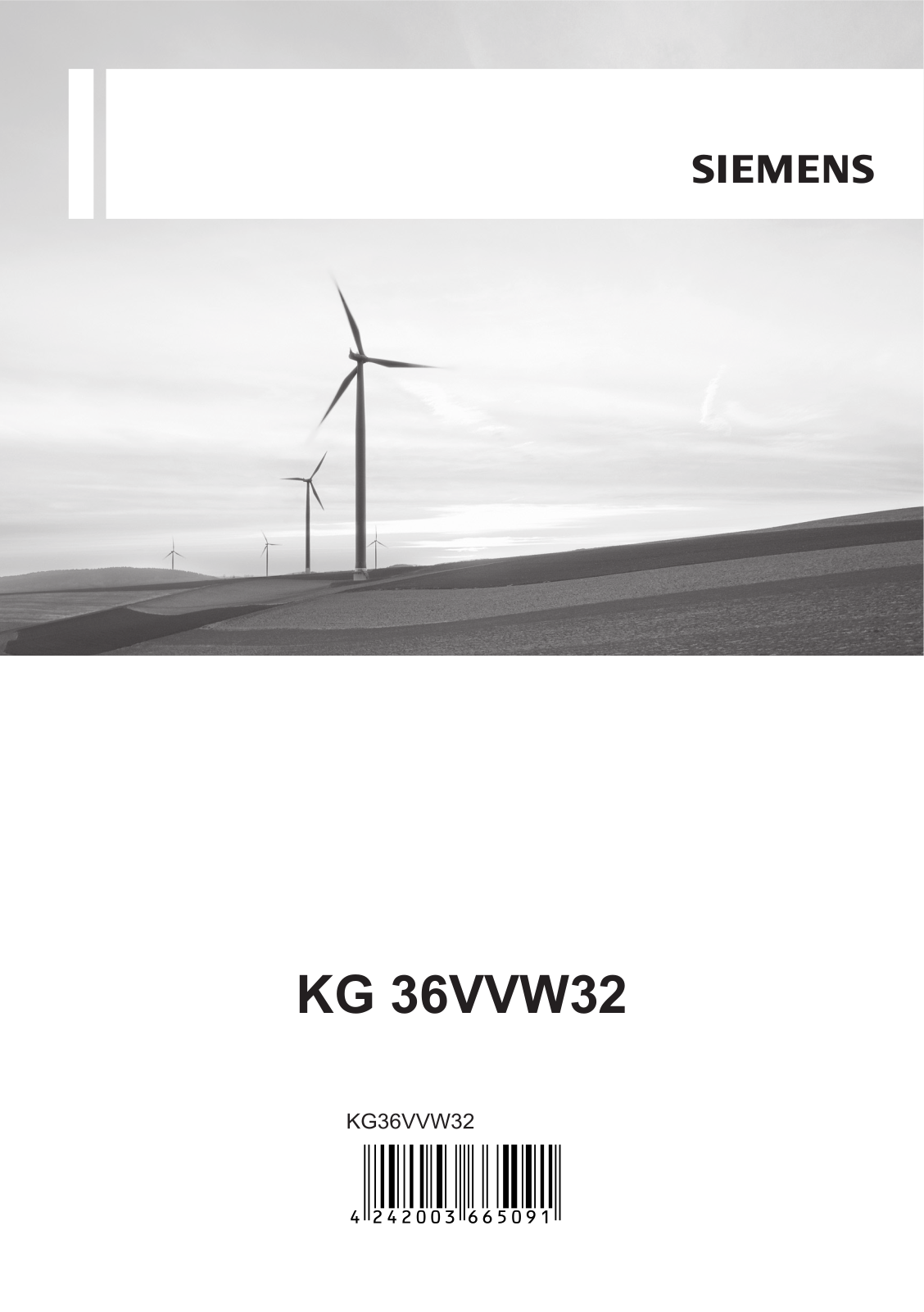 Siemens KG36VVW32 User Manual