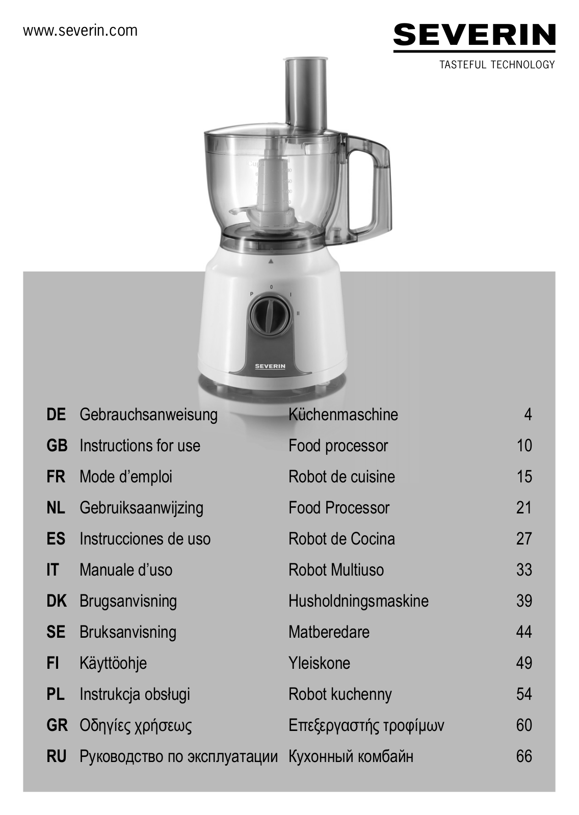 Severin KM 3908 User Manual