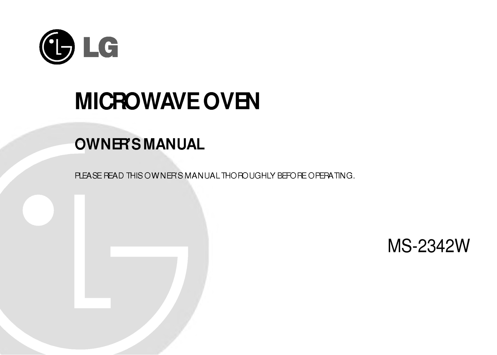 LG MS-2342W User Manual