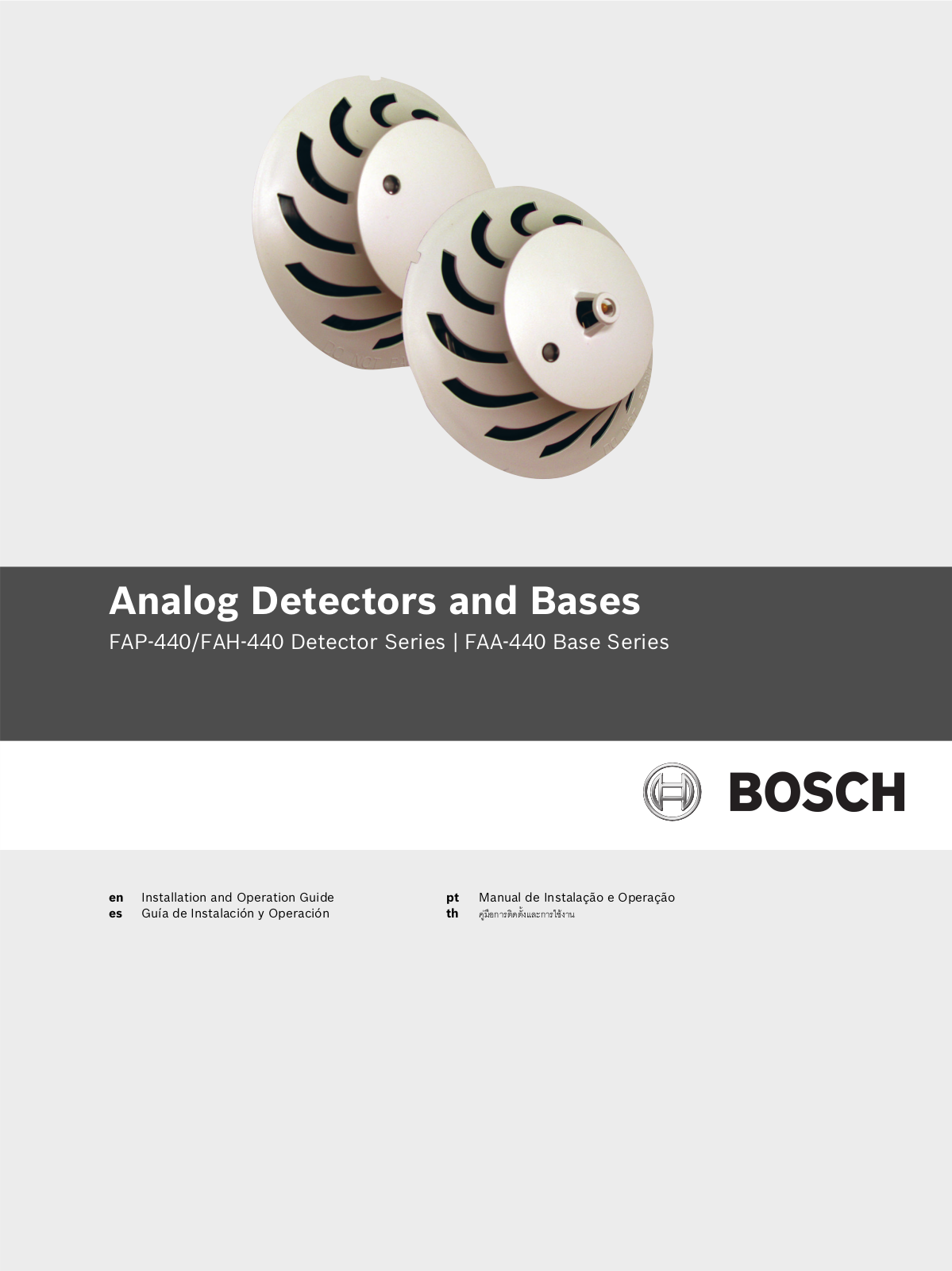 Bosch FAP-440-TC, FAH-440, FAP-440-D, FAP-440-DT, FAP-440-DTC Operation Manual