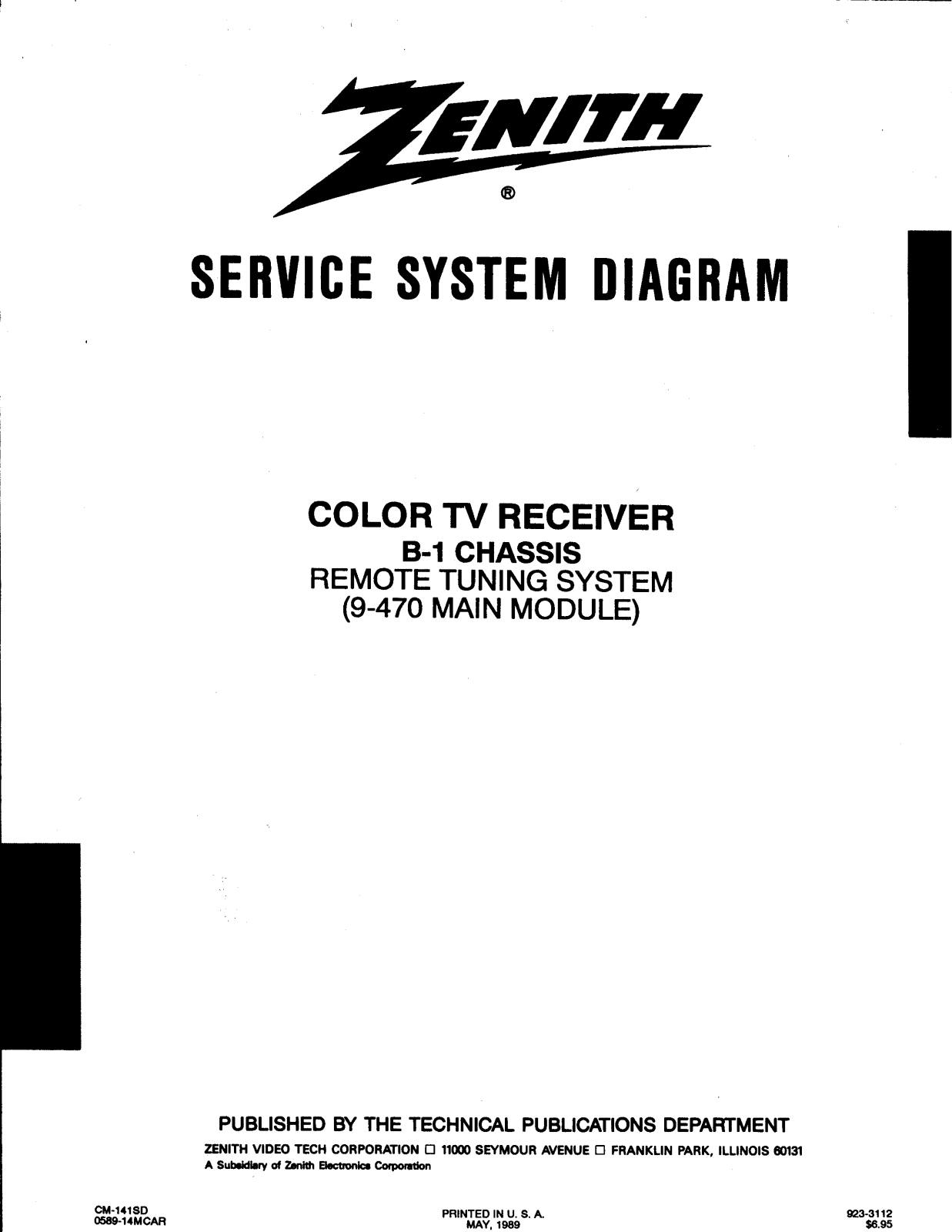 Zenith B1 Service Manual