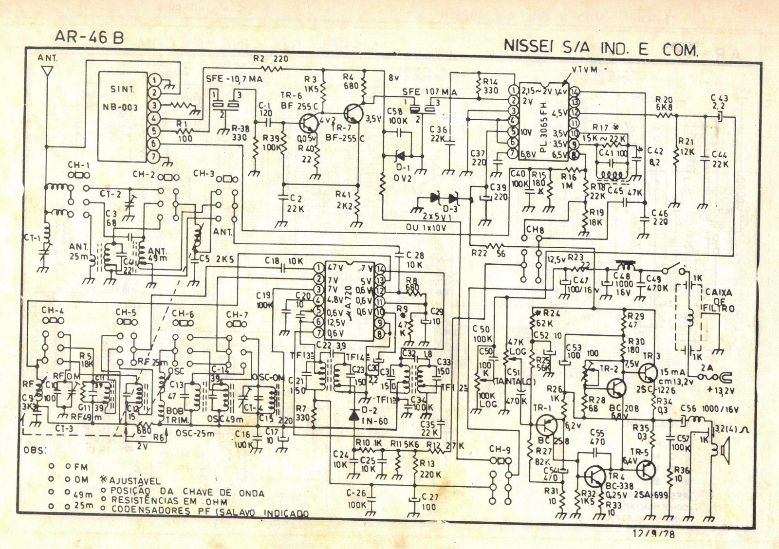 NISSEI AR-46B Schematic