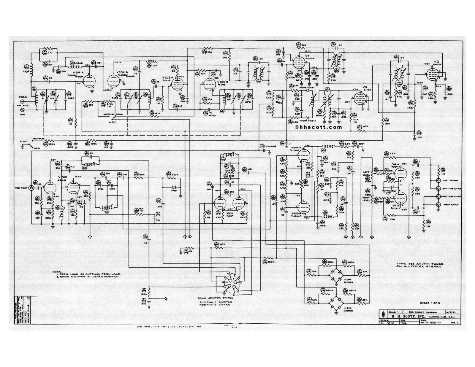 H.H. Scott 333-A Owners manual