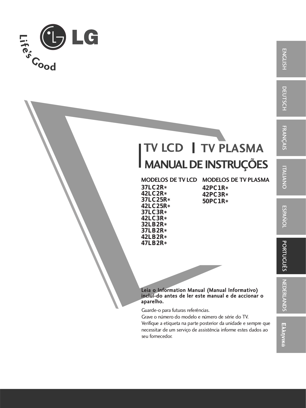 LG 42LC2R User manual