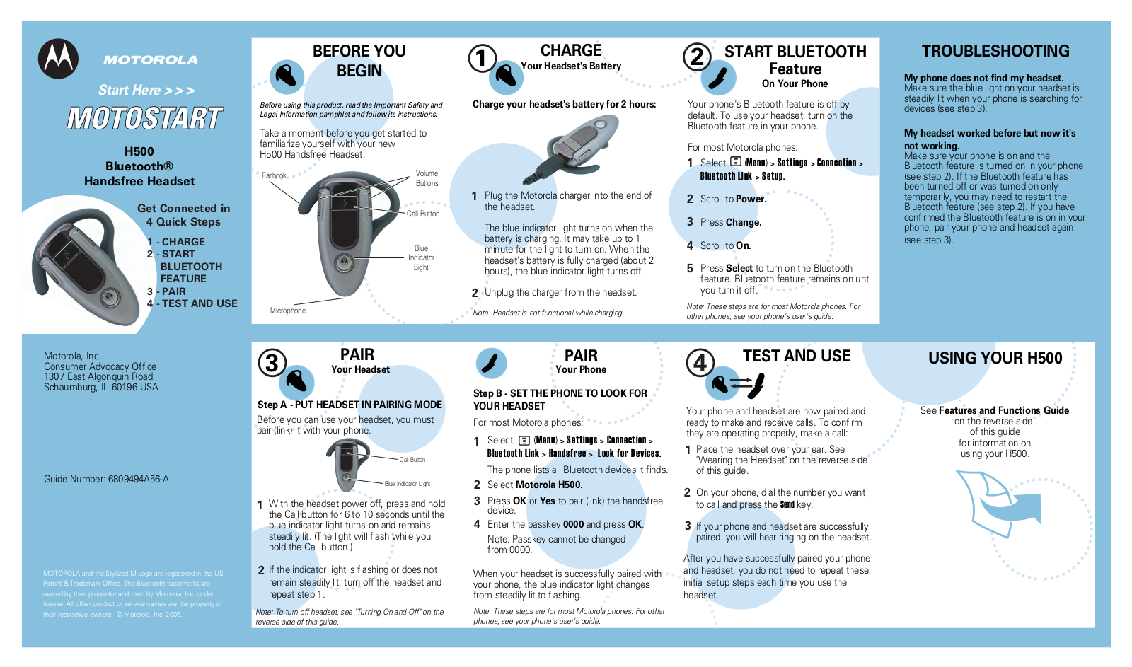 Motorola MOTOSTART H500 User Manual 2