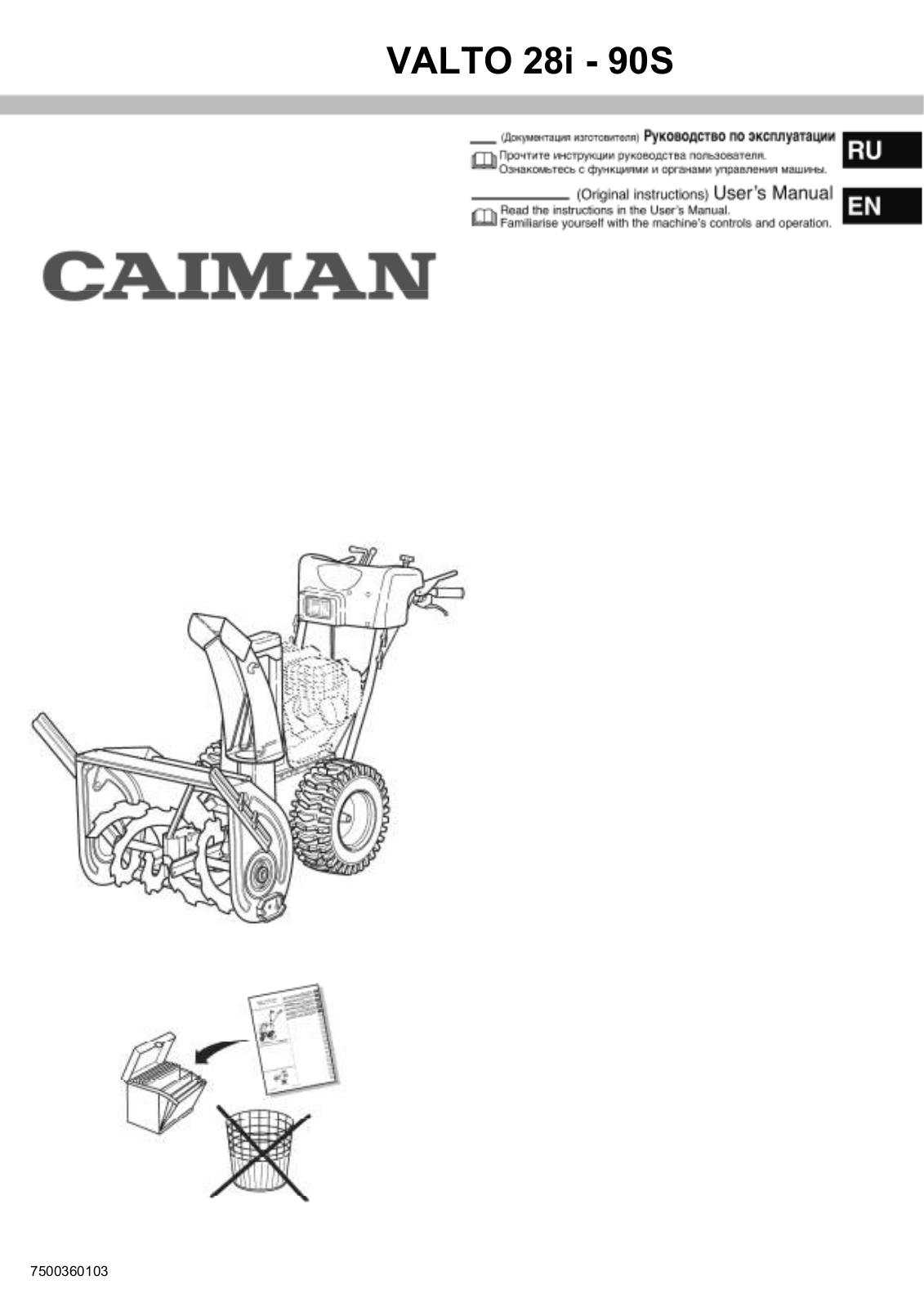 Caiman Valto 28Si User manual