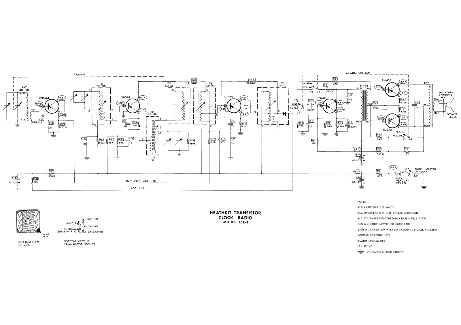 Heathkit tcr 1 schematic