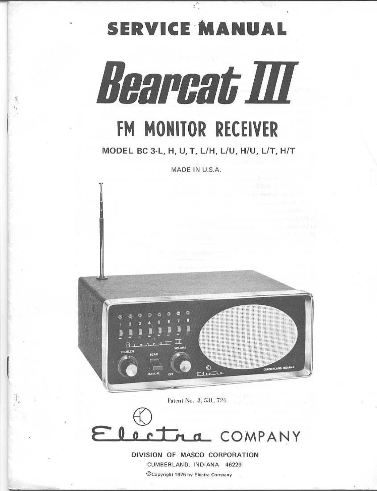 Bearcat III Service manual - ManualMachine.com
