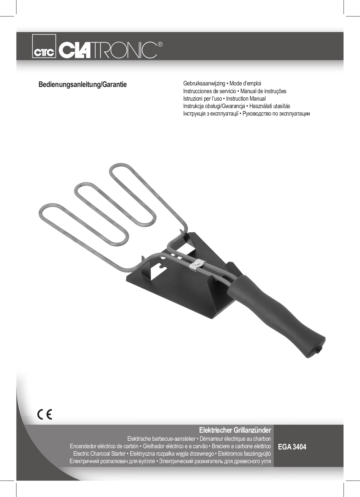 Clatronic EGA 3404 Instruction Manual