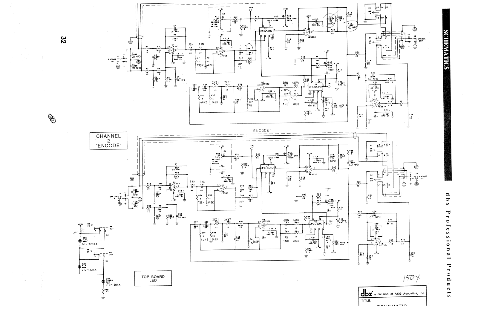 DBX 150X main, 150X Schematic