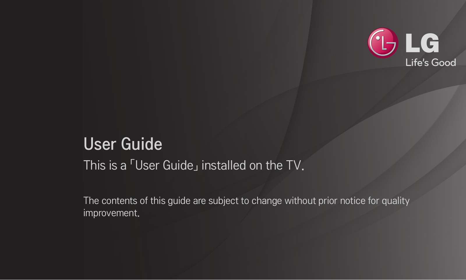 LG 47LM4600 User's Guide