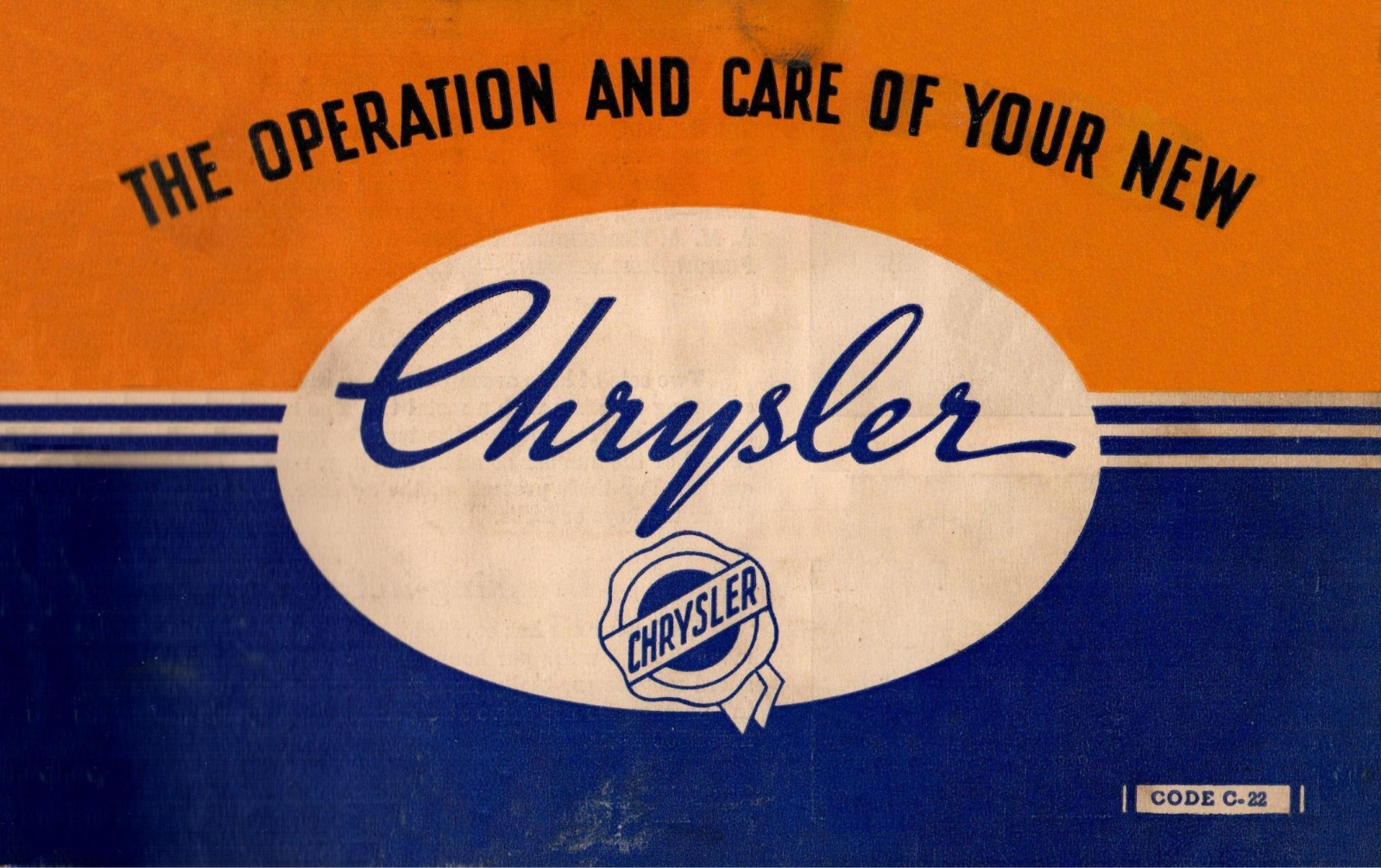 Chrysler 1938 Operating Instructions