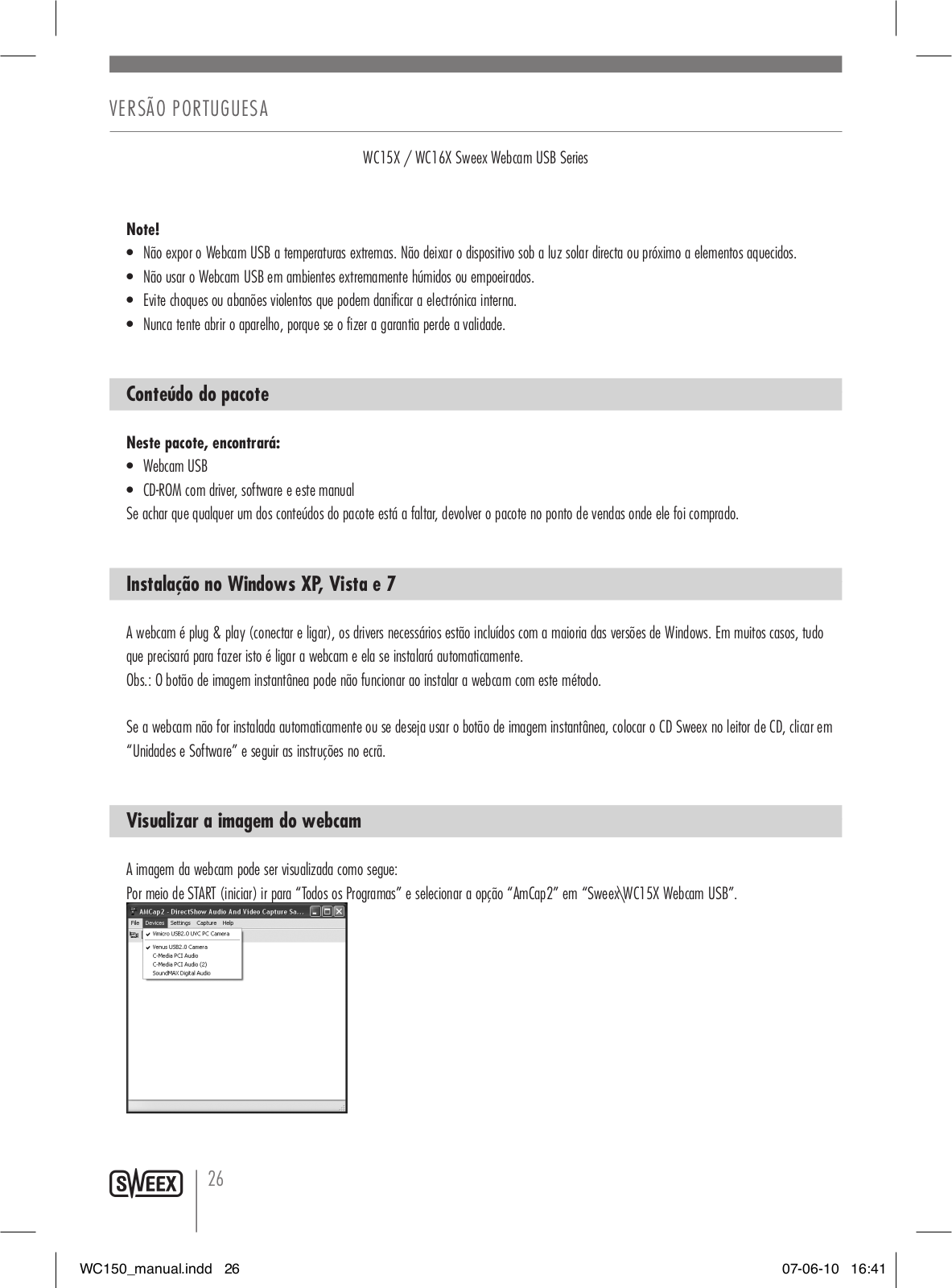 Sweex WC15X, WC16X User Manual