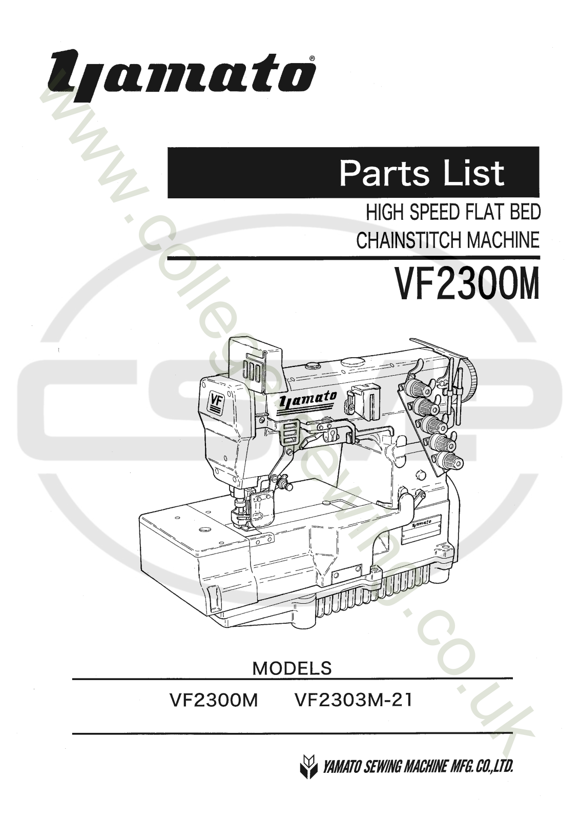 Yamato VF2303M-21 Parts Book