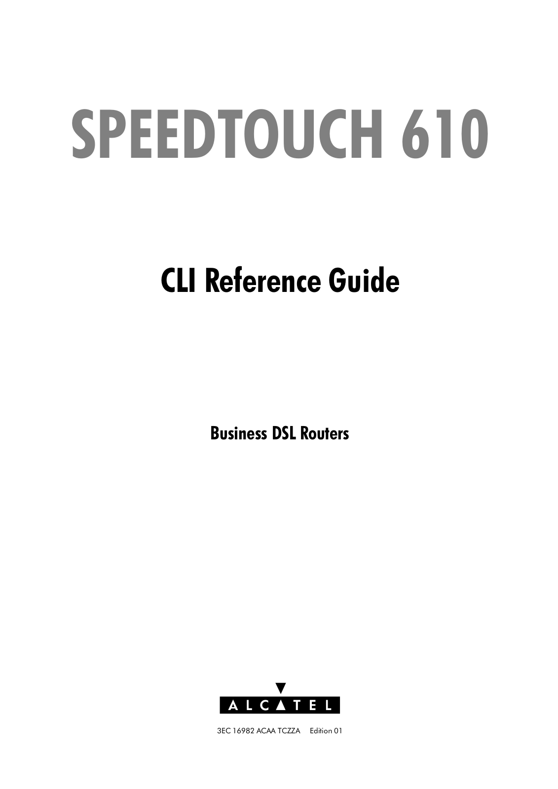 Alcatel-Lucent SPEEDTOUCH 610 User Manual