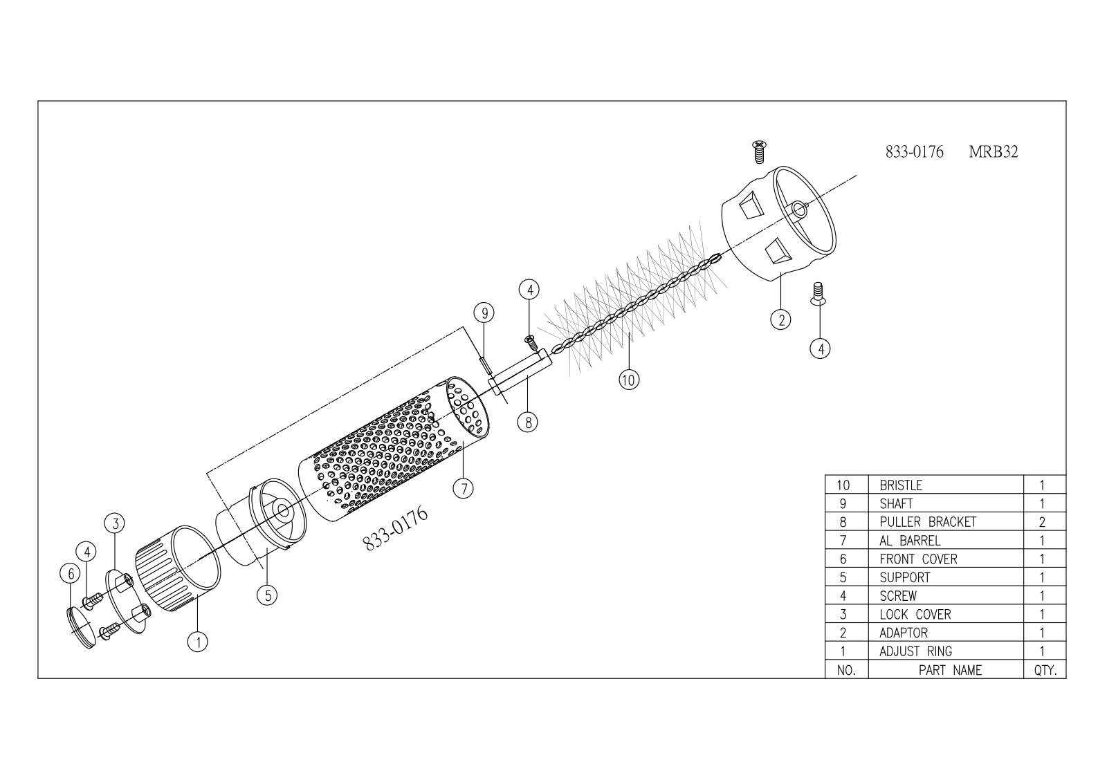 Vitek mrb38 Exploded view