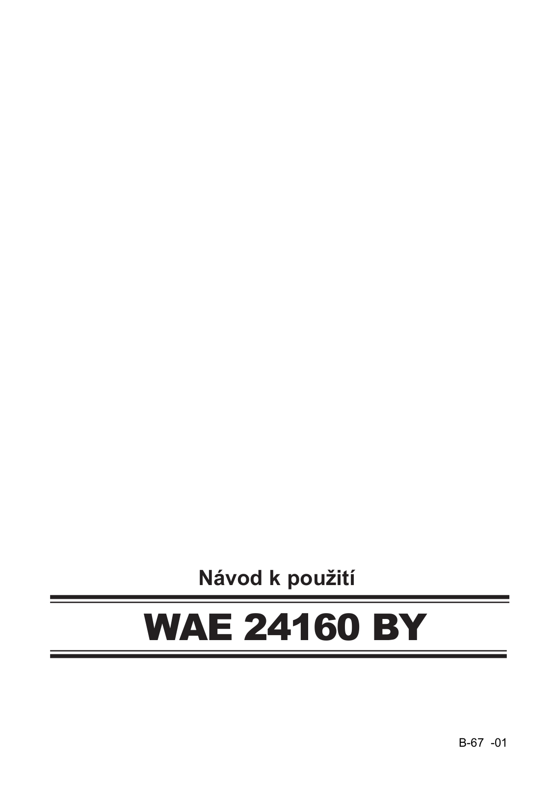 Bosch WAE 24160BY User Manual