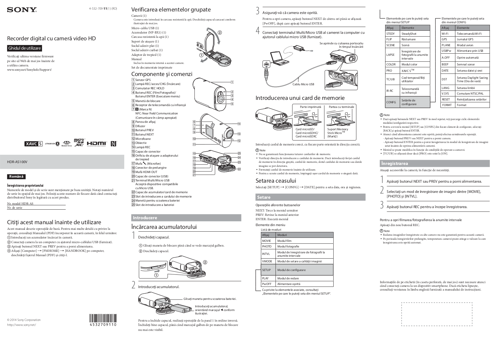 Sony HDR-AS100VB User Manual