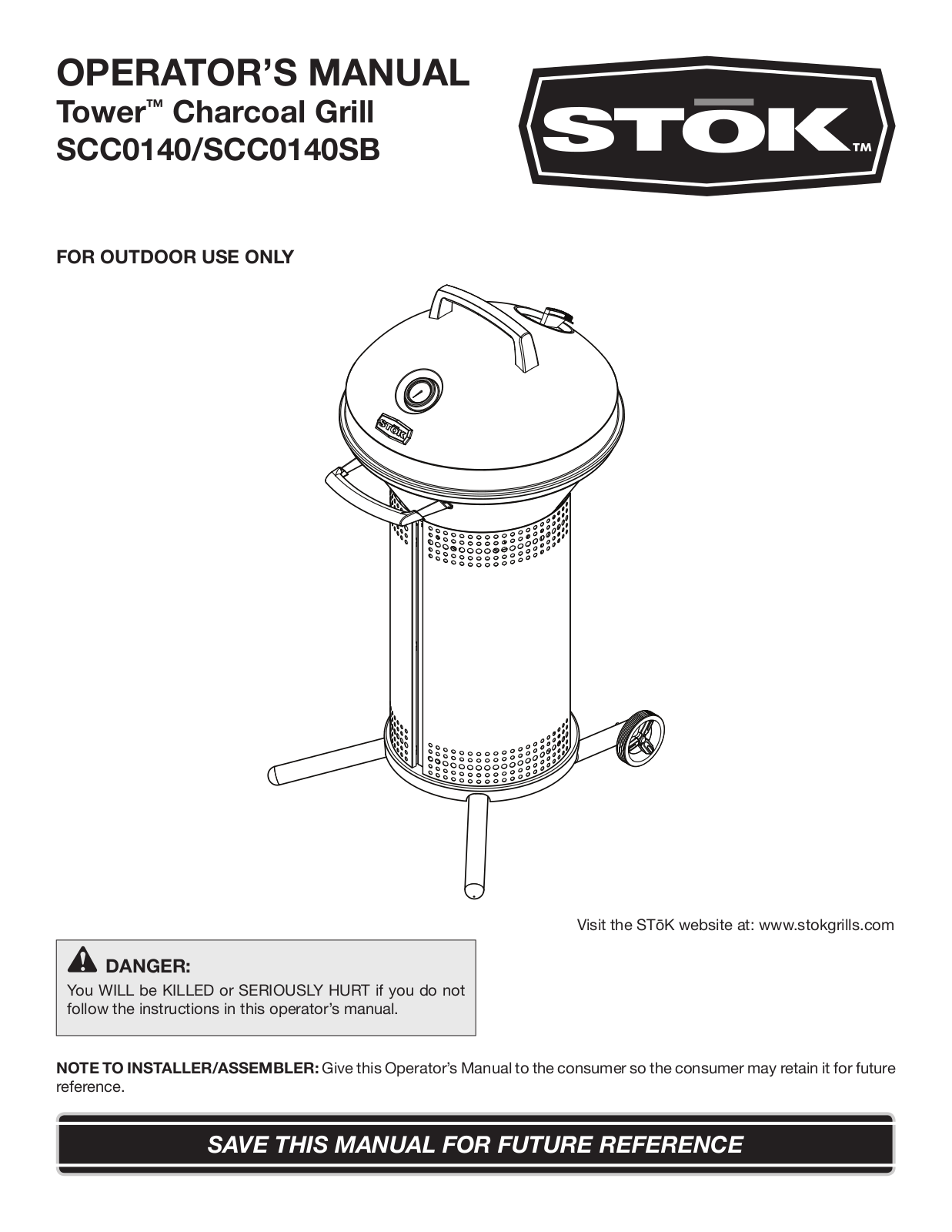 Stok Scc0140sb, Scc0140 Owner's Manual