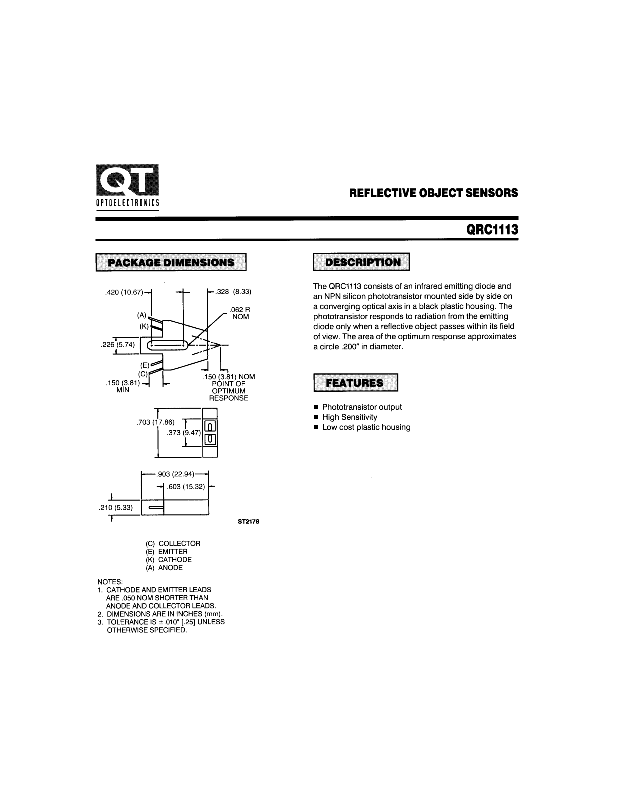 QT QRC1113 Datasheet