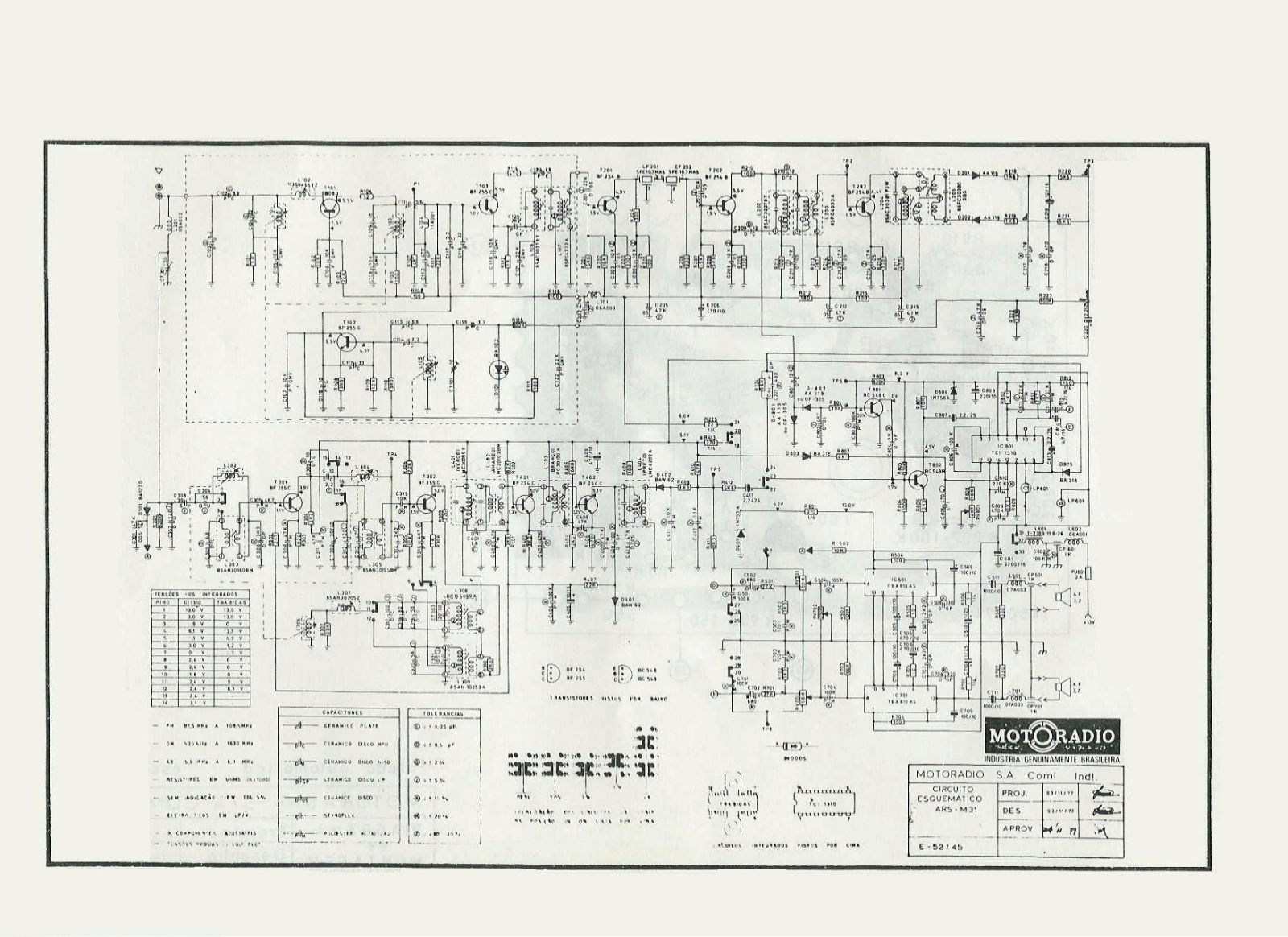 Motoradio ARS M-31 Schematic