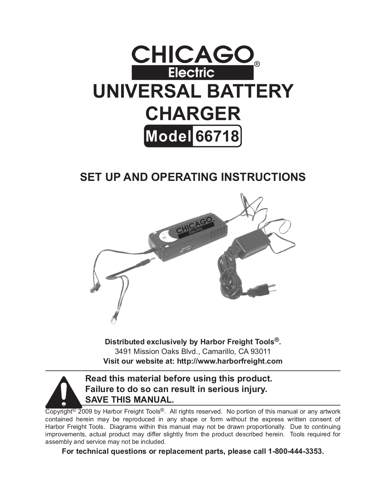 Chicago Electric 66718 User Manual