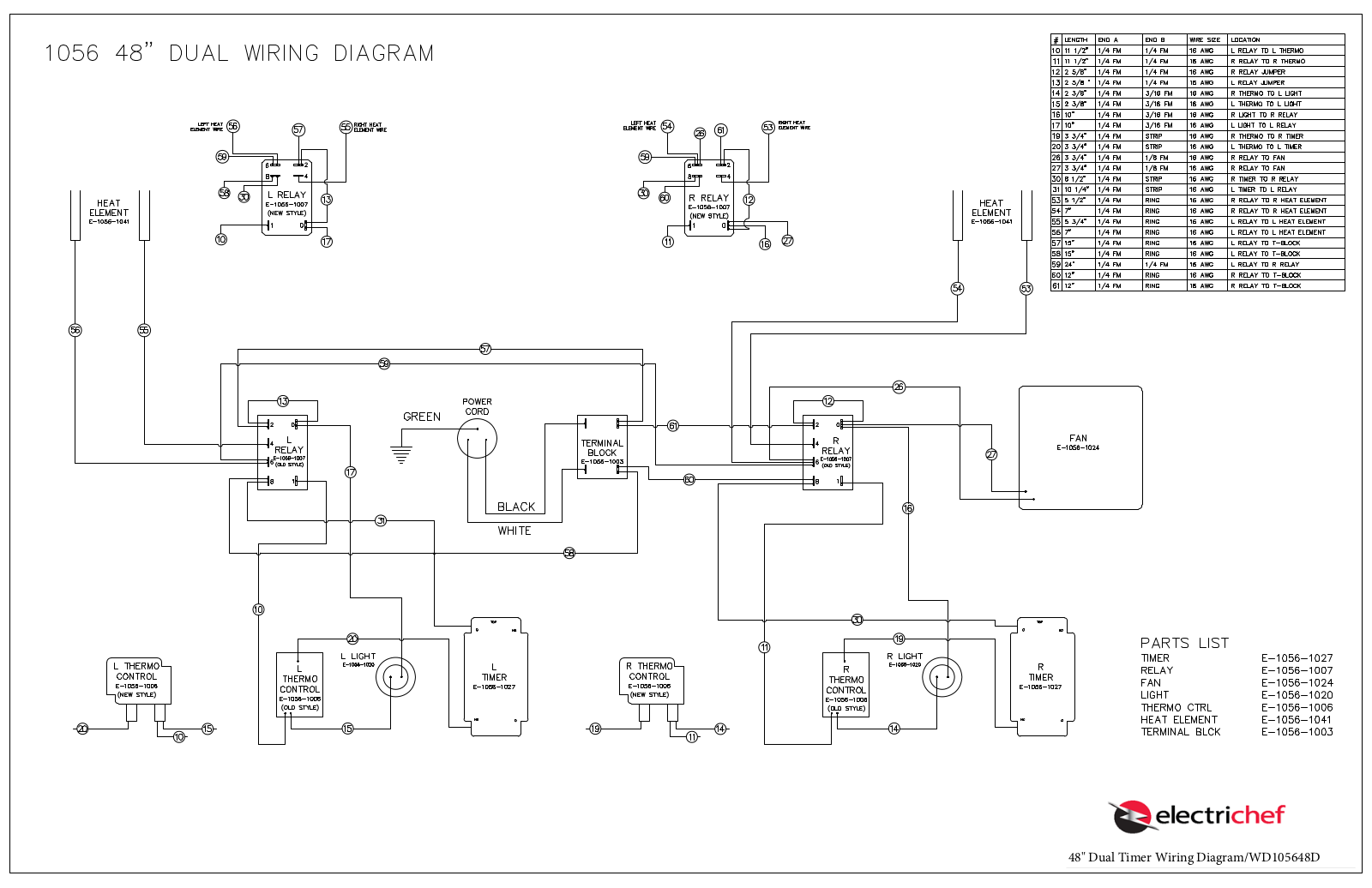 Electri Chef 8800EC1056TTD48 Diagram