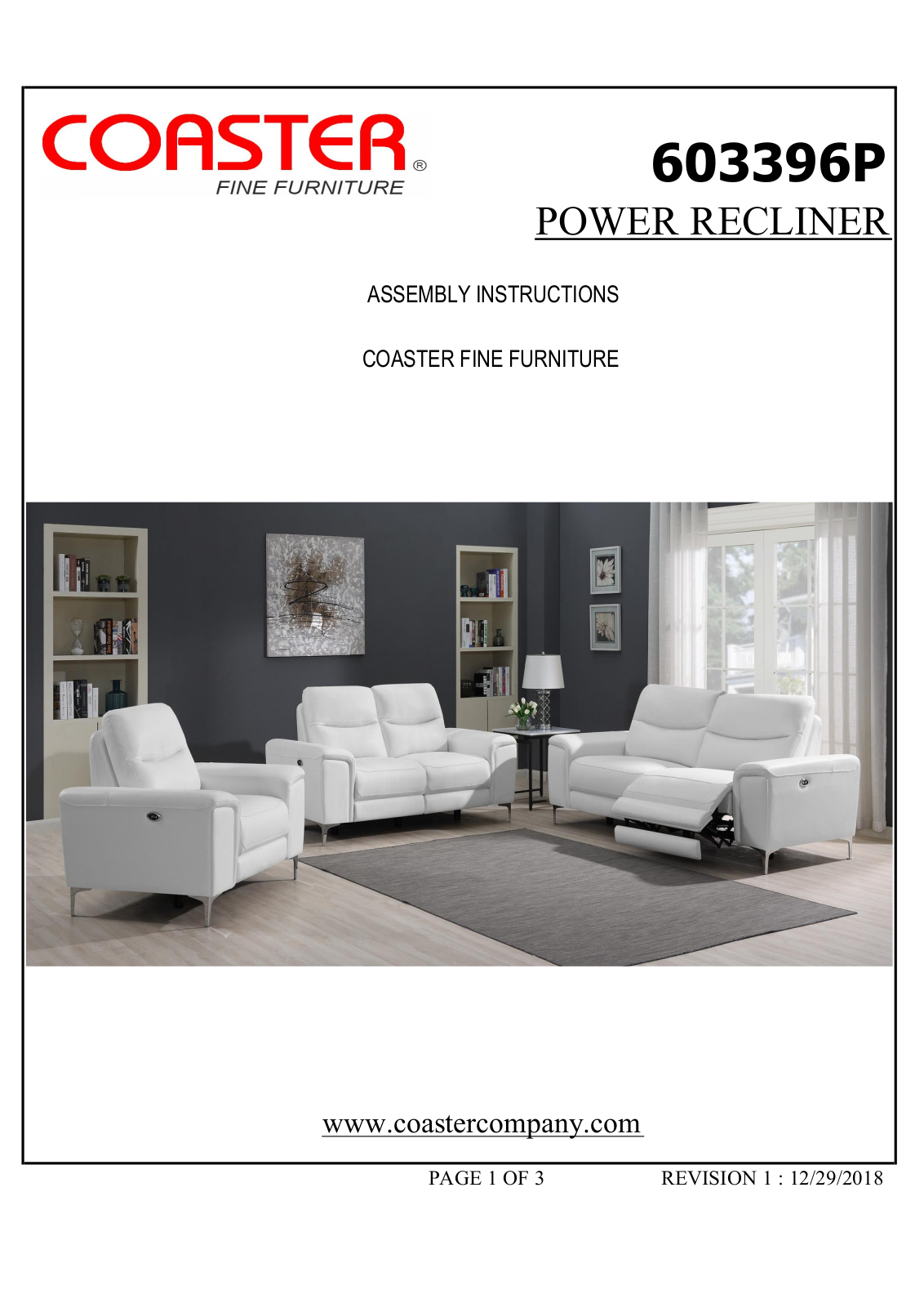 Coaster 603396P Assembly Guide - ManualMachine.com