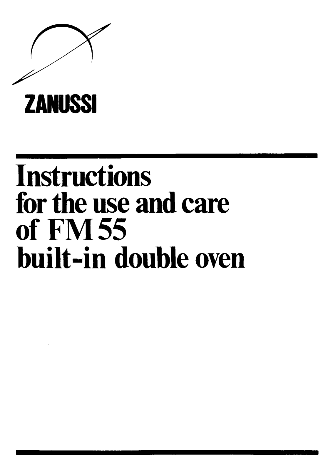 Zanussi FM 55 User Manual