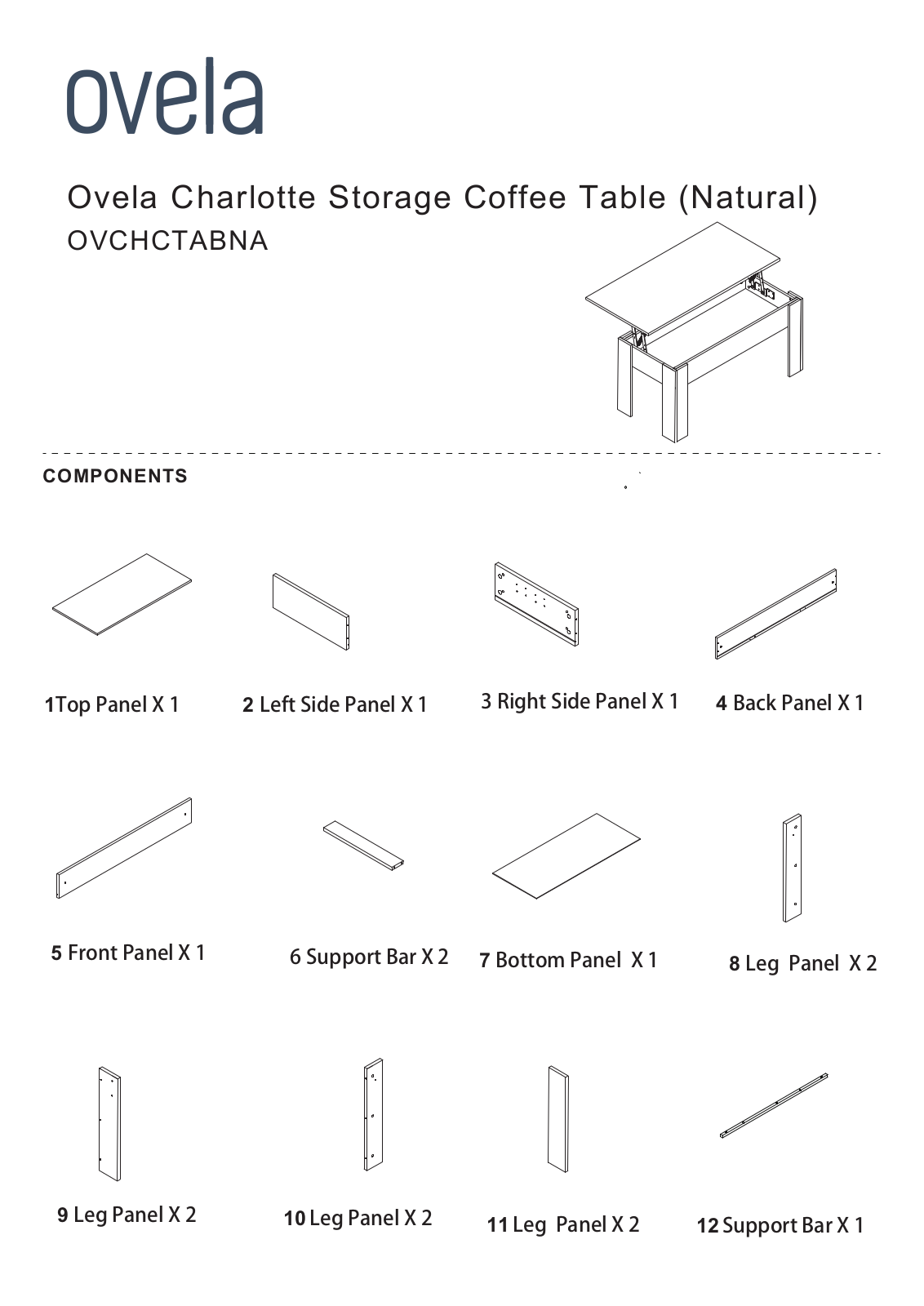 Ovela OVCHCTABNA User guide - ManualMachine.com