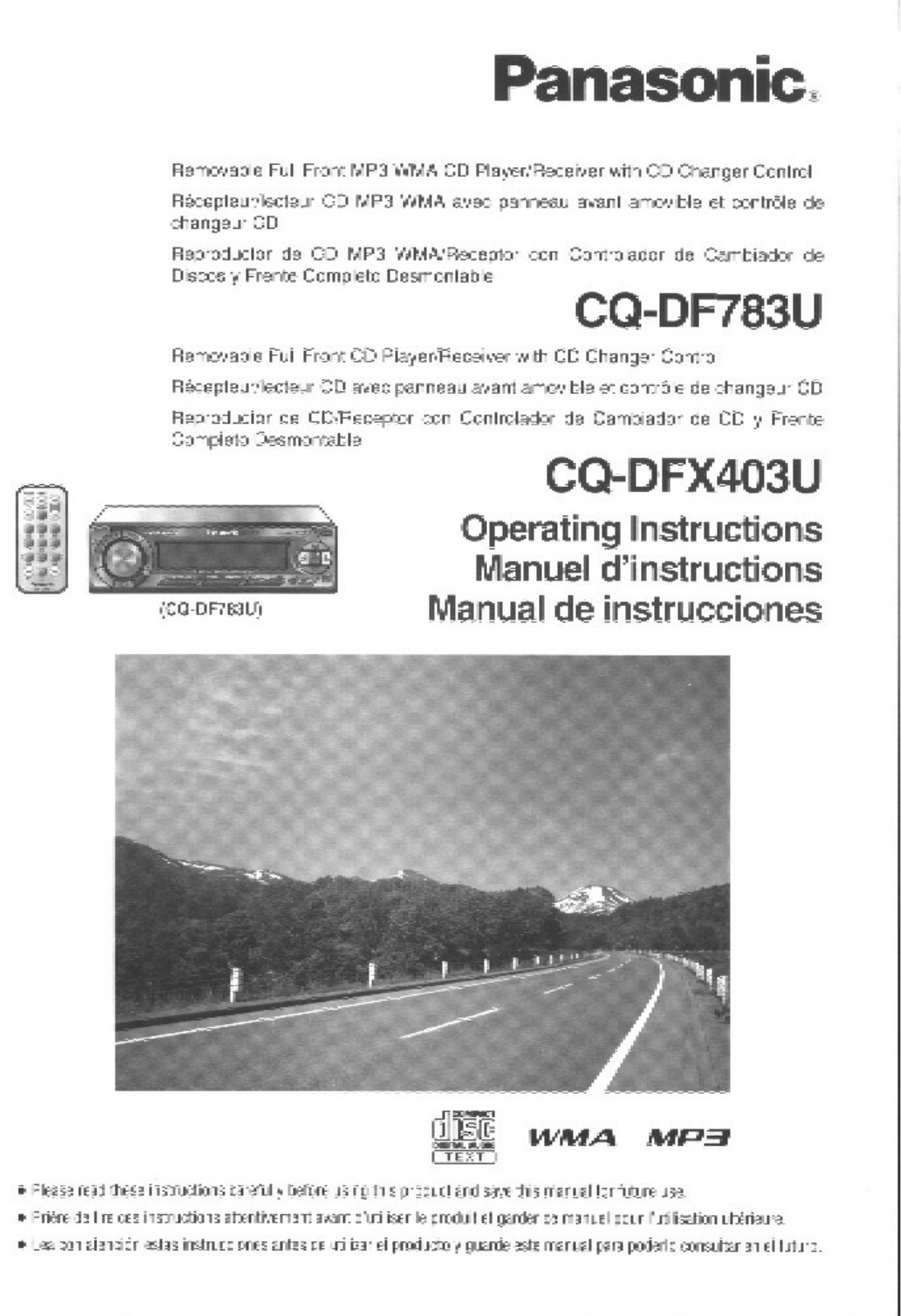 Panasonic CQ-DFX403U User Manual