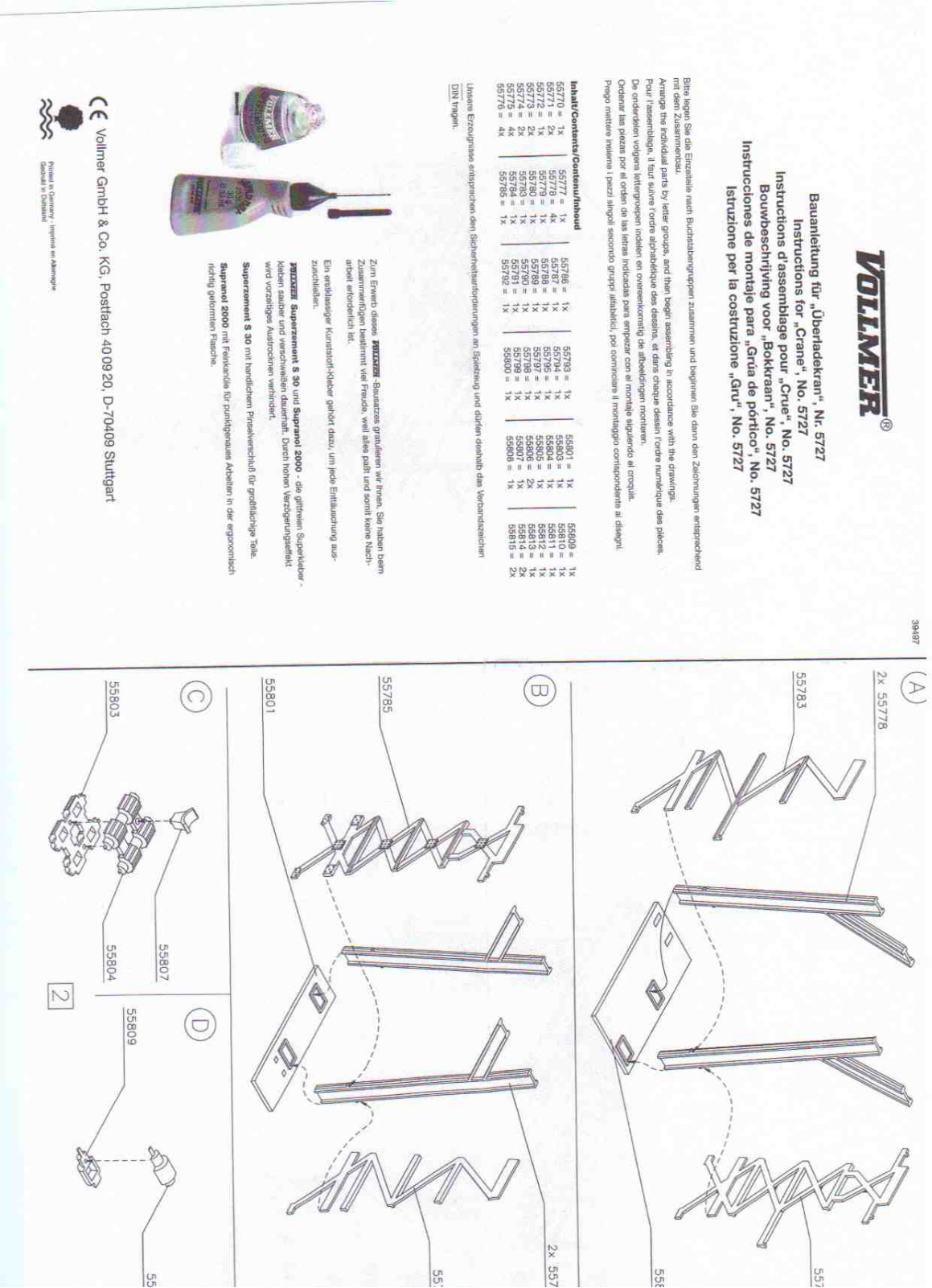 Vollmer 5727 Instructions