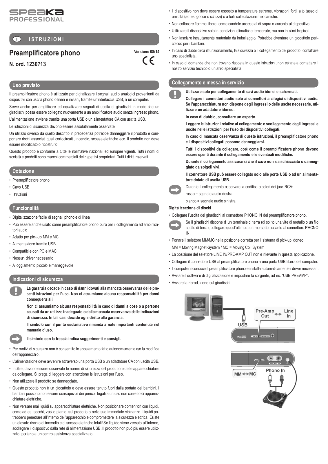 SpeaKa Professional 1230713 User guide