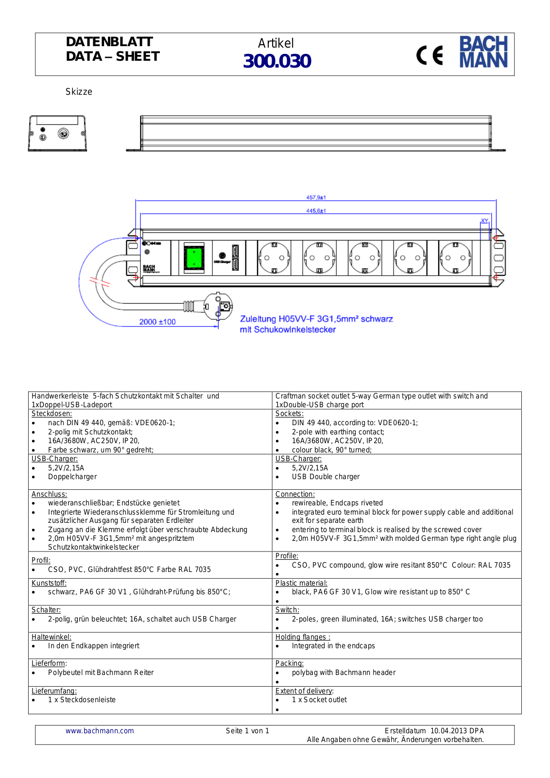 Bachmann 300.030 User Manual