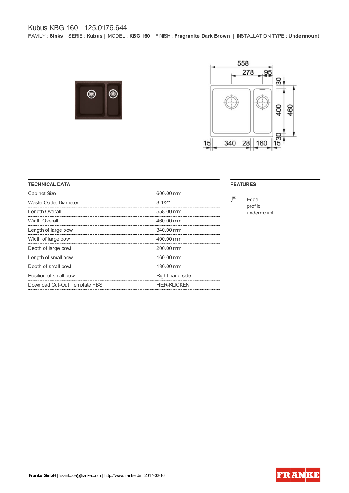 Franke 125.0176.644 Service Manual