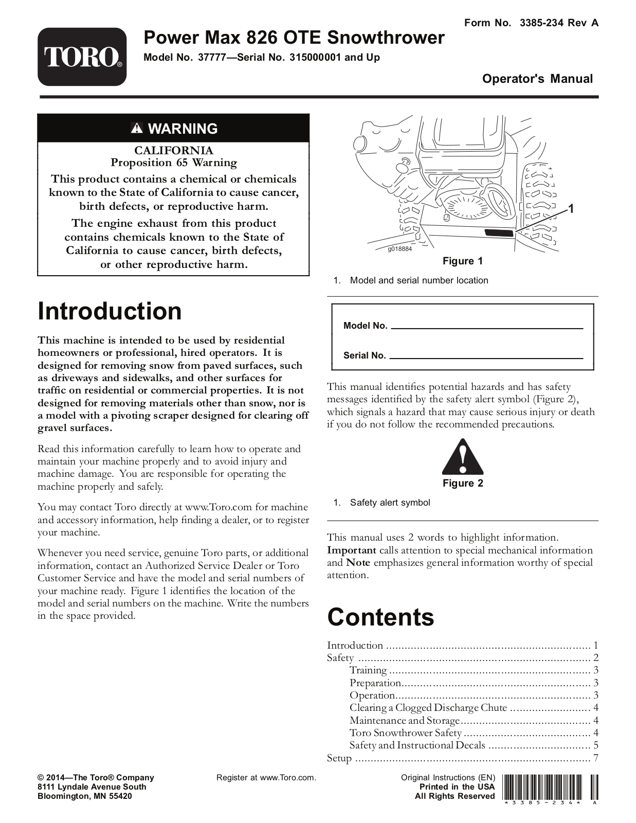 Toro 37777 Operator's Manual