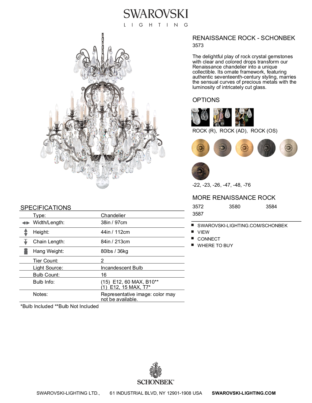 Schonbek SOC1377 Specifications - ManualMachine.com