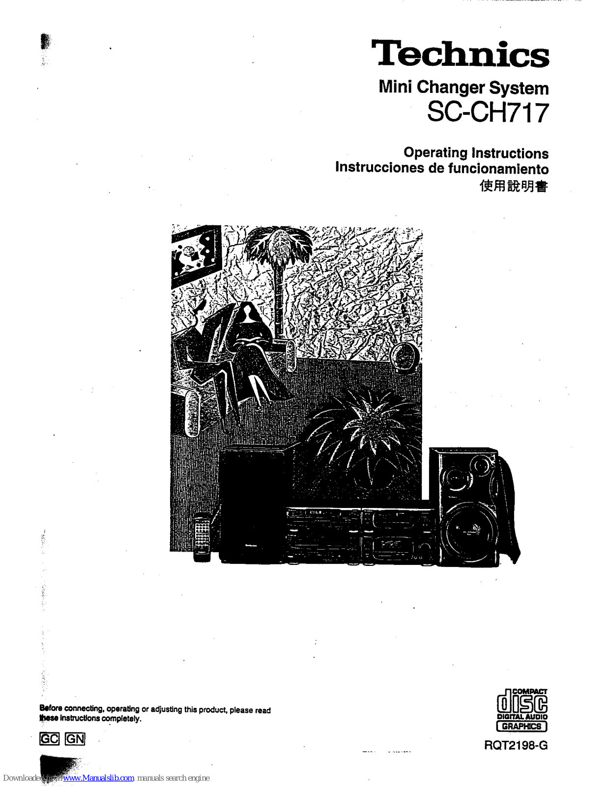 Technics SE-CH717, ST-CH707, SL-CH515, RS-CH505, SB-CH717 Operating Instructions Manual