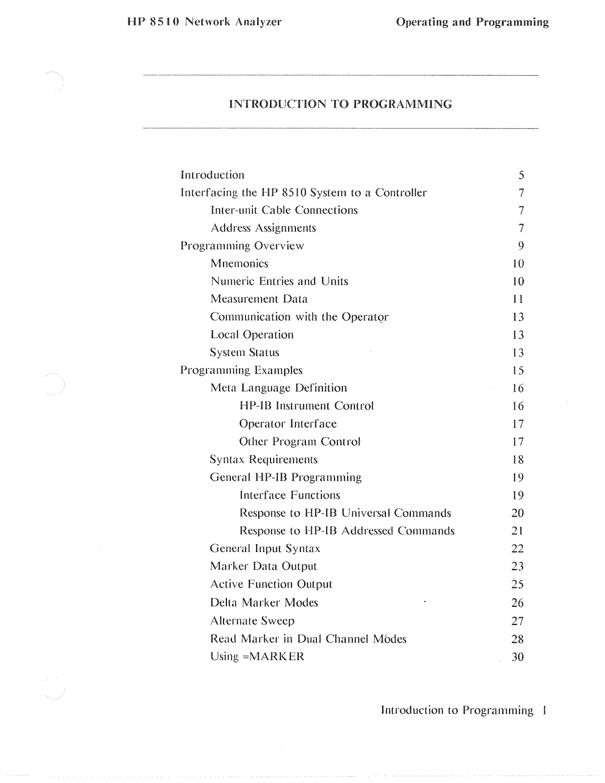 Keysight (Agilent) 8510A Programming Manual