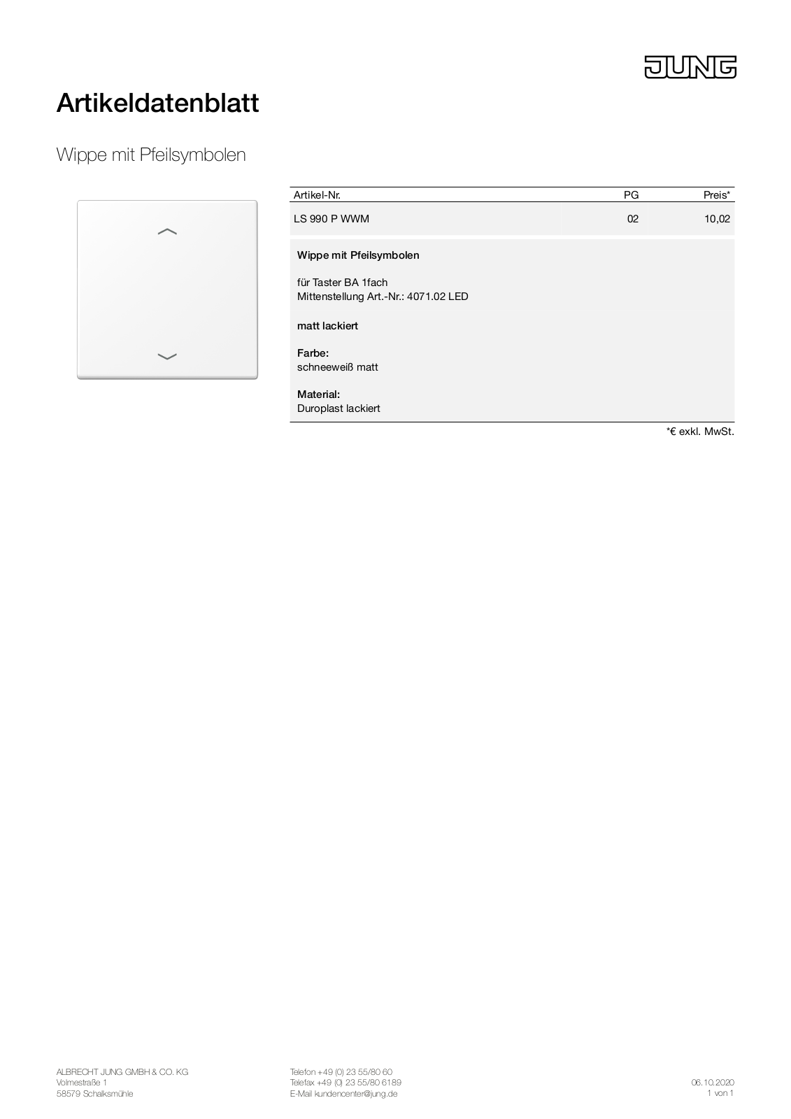 Jung LS 990 P WWM User Manual